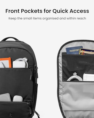Image of tomtoc T77 Laptop Backpack, Large Business Work Bag Fits 16 Inch Laptop, Water-Resistant, Business Trip, Weekend Getaway