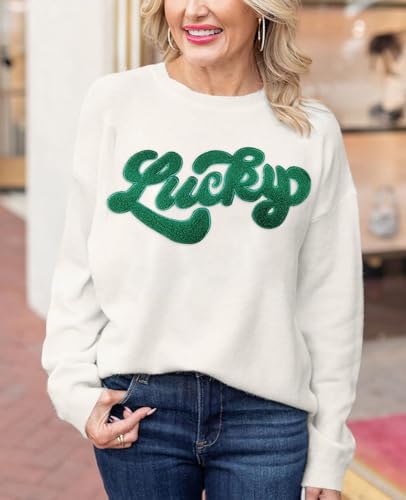 Image of SELINK Women's Holiday Sweater Crew Neck Print Casual Long Sleeve Pullover