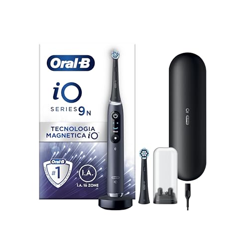 Oral-B Spazzolino Elettrico Ricaricabile iO 9N, Sensore di Pressione, Display Interattivo, A.I. , 7...