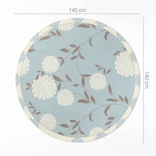 Tapis vinyle résistant à la rayure et durable ø140 cm lavable - 4