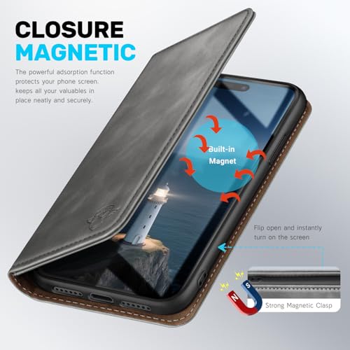 Protection antichoc 360° pour iPhone 15 avec clapet magnétique et sécurité RFID