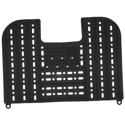 Tapis lavabo pliable silicone noir protection plan de travail et organisateur maquillage