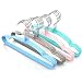 TOPIA HANGER 20-Pack Cute Kids Hangers, Heavy Duty Metal & Ultra Thin Non- Slip Rubber Coating Children Clothes Hangers, Space Saving Baby Hangers, Four Colors- Pink Blue Green Grey - CT05C