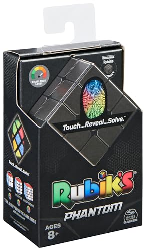 RUBIK'S CUBE 3x3 PHANTOM - Jeu Casse-Tête Adulte et Enfant 3X3 - Puzzle Correspondance - Couleurs Se Révèlent À La Chaleur - Technologie Avancée - Cube Résolution De Problème - Jouet Enfant 8 Ans Et +