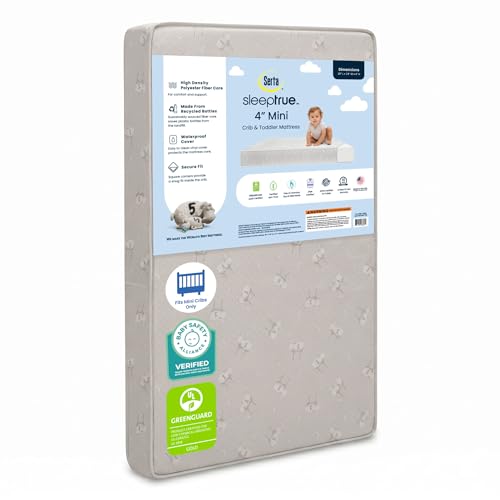 Delta SleepTrue Mini Crib Mattress with Waterproof Cover