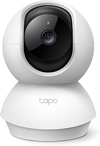 Tapo C200C Caméra Surveillance WiFi intérieure 360° 1080p, Vision Nocturne, Notifications en Temps réel, Détection de Personne, Suivi de Mouvement, Télécommande, Compatible avec Alexa