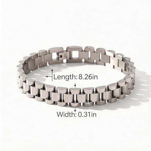 Pulsera de acero inoxidable para hombre con mensaje sincero miniatura 4