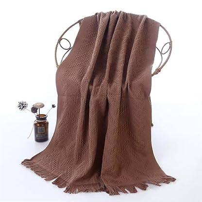 ROLTIN Männer Frauen Fransen Badetuch Set Badezimmer Männer Frauen 70 * 140 cm Baumwolle Erwachsene Handtuch Set – Bild 6