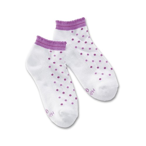Chaussettes filles qui ne glissent pas lot de 4 coupe-bas à bord festonné doux