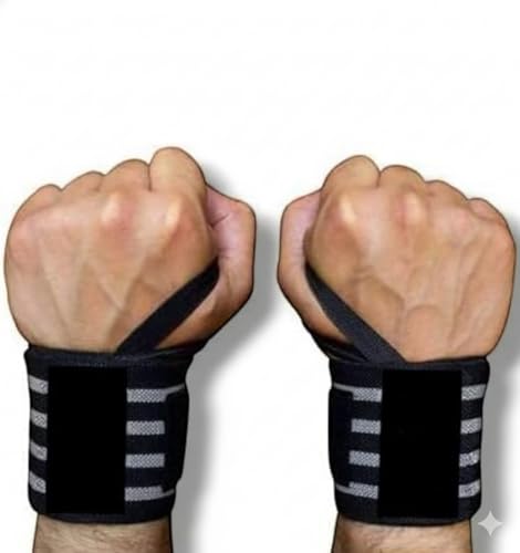 Wrist Supporter for Gym Wrist Band for Men Gym & Women with Thumb Loop Straps - Wrist Wrap Gym Accessories for Men Hand Grip & Wrist Support Sports...