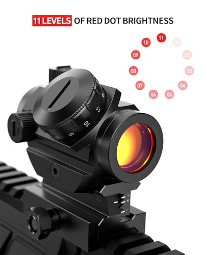Feyachi RDS-10 Red Dot Sight 4 MOA Red Dot Gun Sight Rifle Scope with 1-inch Riser Mount - Image 3