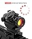 Feyachi RDS-10 Red Dot Visier 4 MOA Rotpunktvisier Zielfernrohr Airsoft Visier mit 1 Zoll Riser Mount für 20mm/22mm Picatinny Rail