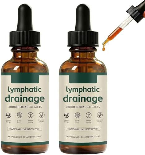 Gouttes de drainage lymphatique lymphatique, gouttes de bien-être lymphatique, soutien du système lymphatique, mélanges naturels de plantes, rapide et efficace, pour femmes et hommes (2)