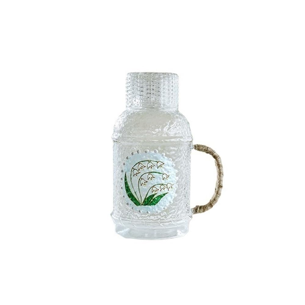 Jarra Jarra de agua vidrio 2200 ml con tapa | Hervidor de vidrio resistente al calor con taza