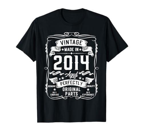 Vintage 2014 12yr 12th Birthday Gifts Boys Girls 12 Year Old T-Shirt