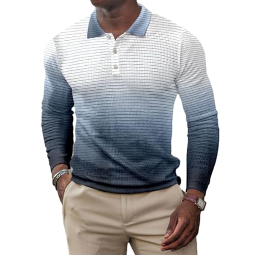Men Polo Shirt Business Mode Men Shirt Comfortable Loose Men Casual T-Shirt All-Match Classic Solid Colour Men Longsleeve Shirt AA-02 XL
