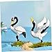 HEATSHAKING 3pcs Crane Figurines for Micro Landscape Decoration for Miniature Gardens DIY Craft Displays Charming Present for All Ages for Table Centerpieces