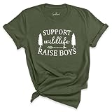 Support Wildlife Raise Boys Shirt, Mom of Boys Shirt, Mom Shirt, Camping Outfit, Support Wildlife T-