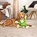 goDog Crazy Tugs Monkeys Squeaky Plush Dog Toy with Chew Guard Technology, Durable Fabric & Squeaker for Active Play, Green, Large