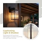 Black Wall Mount Porch Lights, Modern Outdoor Lighting Fixtures - Image 3