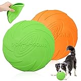 🐾【Juguetes interactivos】El disco volador evoca el deseo del perro de perseguir,no solo mejora las habilidades de correr y saltar, sino que también mejora la relación entre el dueño y el perro. Tu querido perro se divertirá mucho más en lugar de masticar muebles / zapatos, la elección perfecta para matar tiempos aburrido.