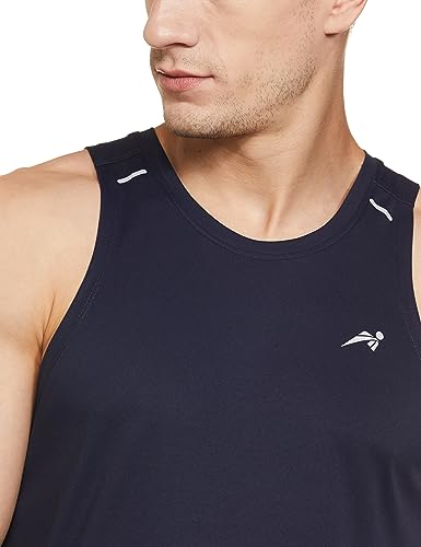 Image of Amazon Brand - Symbol Men's Polyester Color Block Active Regular Fit Sports | Round Neck | Sleeveless T-Shirt