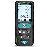 Laser-Entferungsmesser 50M,RockSeed Digitaler Lasermessgerät mit 2 Blasenebenen,Tragbarer Lasermessgerät M/In/Ft Einheit Hintergrundbeleuchtetes LCD zur Messung Entfernung/Fläche/Volumen/Pythagorean
