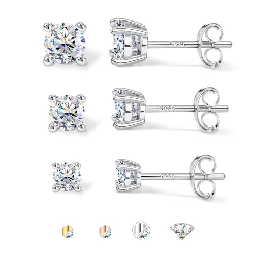 Gemqueen Moissanite Earrings Studs