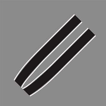 2pcs Car Engine Hood Bonnet Sticker Stripes Decals Decor For Mini Cooper S JCW R55 R56 R60 R61 F54 F55 F56 F60 Countryman Accessories Black -White