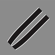 2pcs Car Engine Hood Bonnet Sticker Stripes Decals Decor For Mini Cooper S JCW R55 R56 R60 R61 F54 F55 F56 F60 Countryman Accessories Black -White