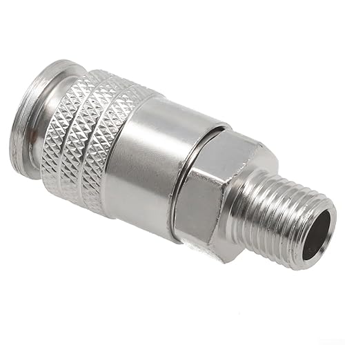 Juego de 2 accesorios de compresor de aire, estándar de la UE G1/4, rosca macho, conector rápido para compresor de aire