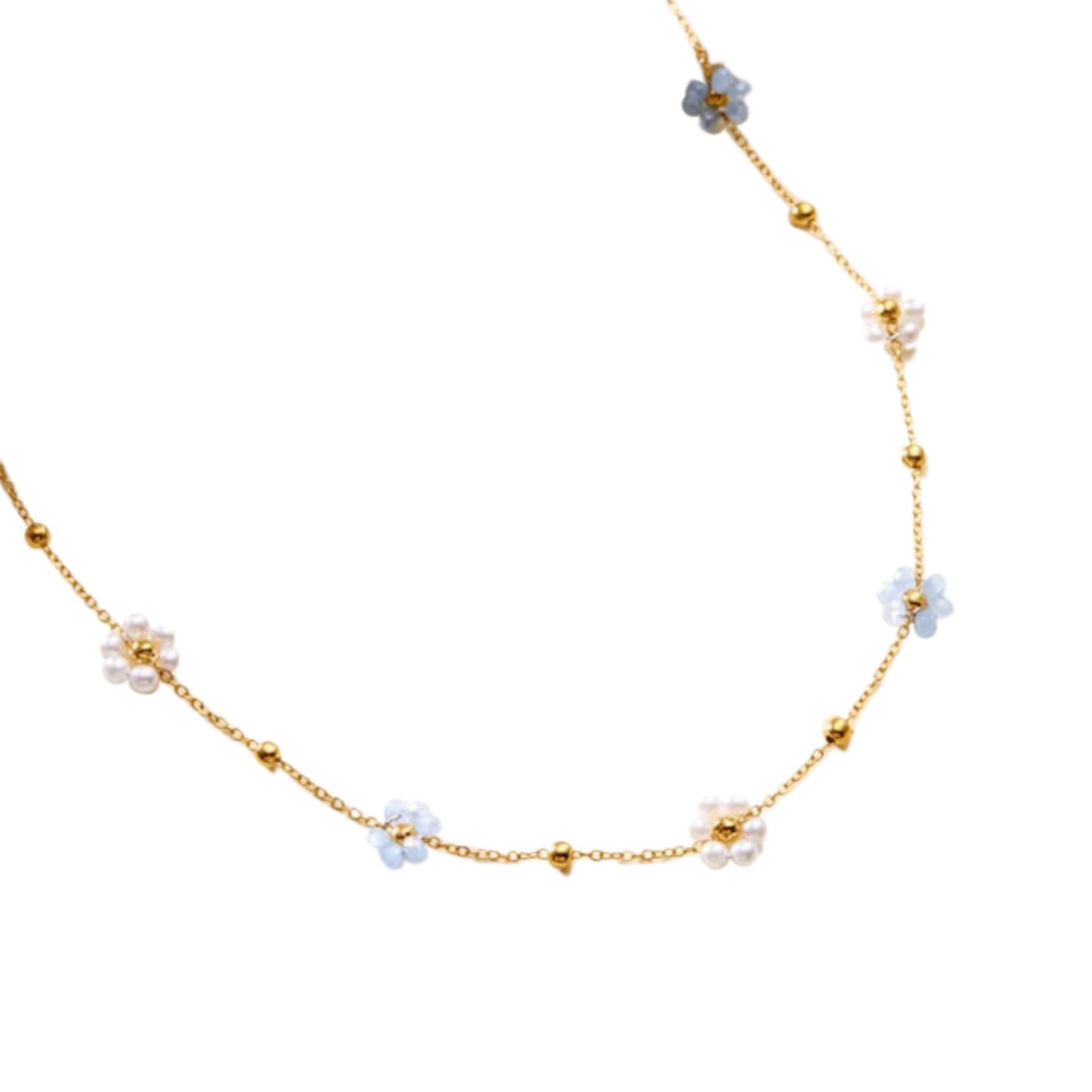 Charming bracelet ensemble avec collier fleurs pour filles et femmes