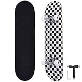 ★ 【Stoßdämpfend und rutschfest】 Das Skateboard hat eine stoßdämpfende Funktion, einen stoßdämpfenden PU-Perfusionsring und eine PE-Dichtung. Das Skateboard verwendet eine Halterung aus Aluminiumlegierung und ein perfundiertes hochelastisches PU-Antivibrationsrad mit einem Außendurchmesser von 53 mm und ABEC-7-Präzisionslagern, die die meisten Street-Skater gerne wählen.