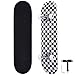 Bellanny Completo Skateboard para Principiantes 80x20CM, 9 Capas de Madera de Arce Monopatin, Carga de 100 Kg, para Adolescentes Niñas Niños Adultos,Enrejado