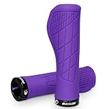 BUCKLOS Single Lock-on Bike Handlebar Grips - Mountain Bike MTB Ergonomic Anti-Slip Handle Grip - Bicycle Comfort Locking Handle Bar for BMX/Cruiser Bike/Scooter (7/8' Black)