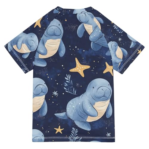 Kids Swimsuit Buffalo Star Blue Sea Sunscreen T-Shirts Swimwear Sets UPF 50+2