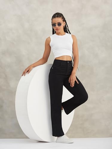 Image of Dolce Crudo Women's High Waist Straight Fit Jeans