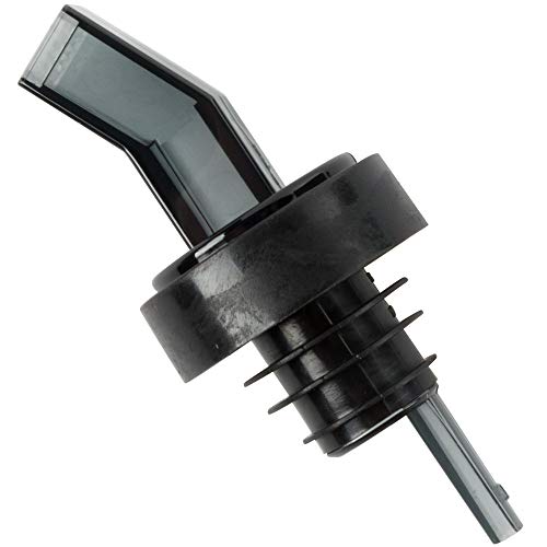 24 count SMOKE Plastic Square Tip Screened Liquor Pourer