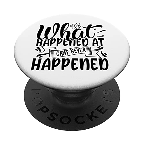 What Happened At Camp Never Happened PopSockets Swappable PopGrip, Black