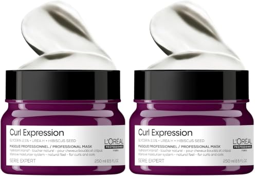 Image of L'Oreal Professionnel Paris Curl Expression Intense moisturizer Mask | Deeply hydrates & provides intense moisturization for natural lookingf curls | With Glycerin, Urea H & Hibiscus seed, 250ml