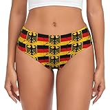 SEOCKA Germany Coat Of Arms German Flag Women Underwear Briefs Stretch Women's Ladies Bikini Panties Comfort Underpants Cheeky Panties Gift For Girlfriend Mom Wife X-Large Blue
