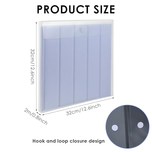 Image of 24 Pcs 12 x 12 Scrapbook Paper Storage Organizer Top Loading Plastic Craft Paper Holder Storage Organization for Holding Scrapbook Vinyl Files Photos, Clear