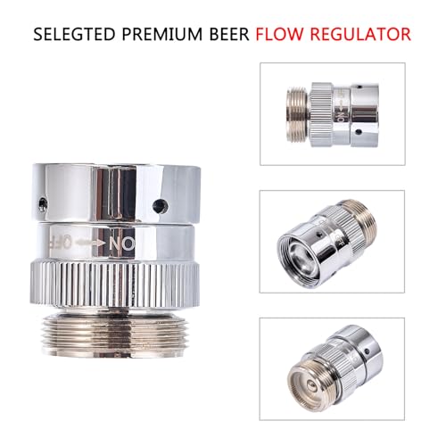 Image of Beer Faucet Flow Control Adapter US Beer Tap Liquid and Foam Control Valve for Craft Beer Dispensing Homebrew Kit