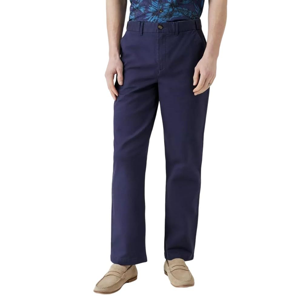 Maine Royal Blue Premium Chino Trousers, 34S, Royal