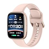 Ostark Orologio intelligente con schermo AMOLED 1.85' (390 × 450), corona girevole, chiamate Bluetooth, monitoraggio salute 24/7, 100 modalità sportive, 3ATM, compatibile con Android e iOS (rosa)