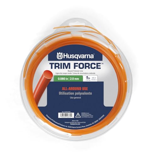 Husqvarna Trimforce 0.080 Inch 400 Foot Spooled String Trimmer Line All Around Use Weed Eater Line with Good Durability and Cutting Performance (1 lb)