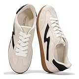 Project Cloud Sneakers for Women - Lace-Up Shoes for Women Trendy Women Sneakers with Memory Foam Insole Women's Fashion Sneakers Non-Slip Womens Shoes (Irita, Taupe, 8.5)
