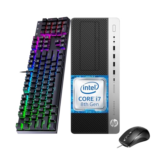 HP EliteDesk 800 G4 MT Mini Tower Business Computer PC, Intel Quad Core i7-8700 up to 4.60GHz, 32GB DDR4, 1TB SSD, Displayport, RJ-45, WiFi, Bluetooth, Windows 10 Pro (Renewed)