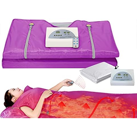 Vanell Far Infrared Sauna Detox Blanket - 2-Zone Spa Sauna Blanket, Overall Wrap Heating, FIR Technology, Zipper Type - Digital Body Heat Blanket Cover