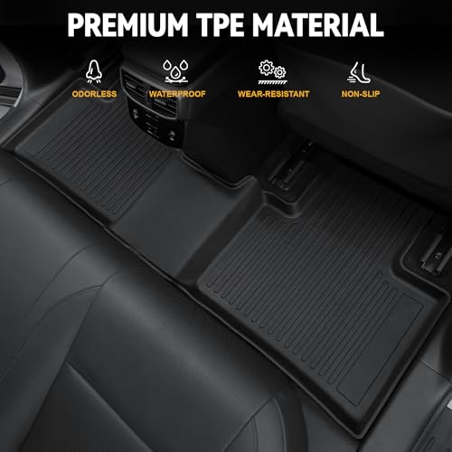Floor Mats for Lexus RX350/RX350H/RX500h 2023-2026, All Weather Floor Mats Trunk Cargo Liner with Backrest Protectors and Door Sill Guards Accessories, Full Coverage Set (Not fit RX450h & PHEV) - Image 4